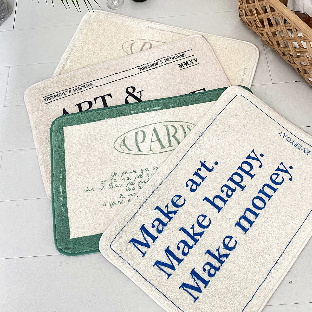 【即納】4design paris letter mini mat