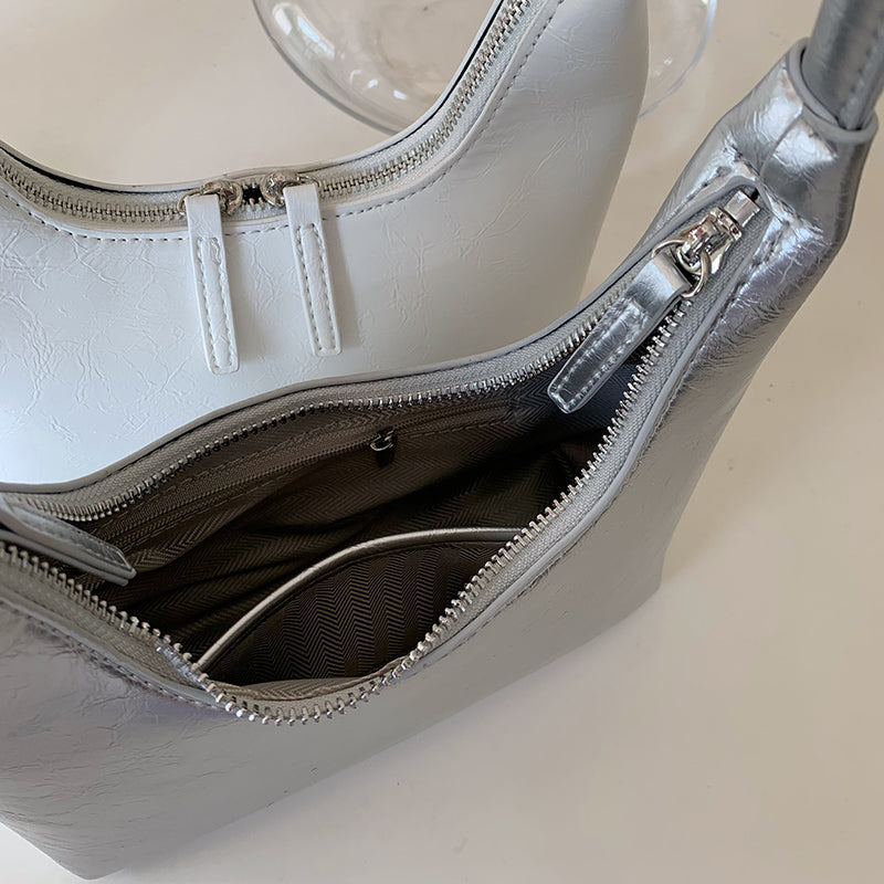 3color leather mini handbag