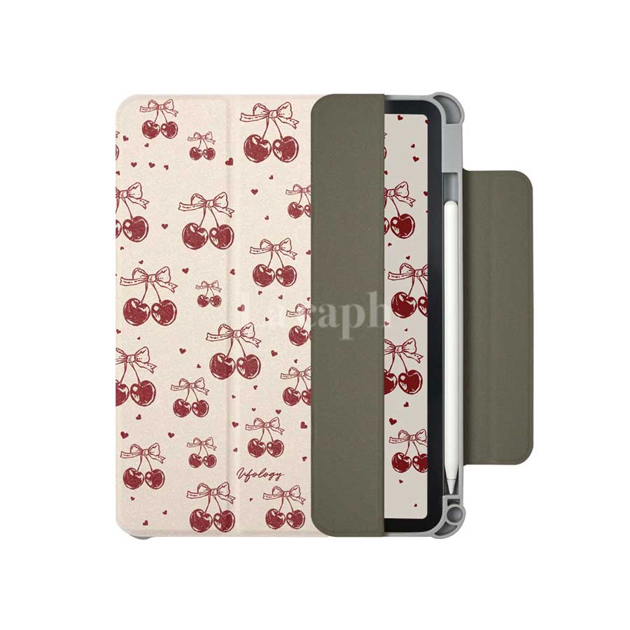 cherry ribbon iPad case
