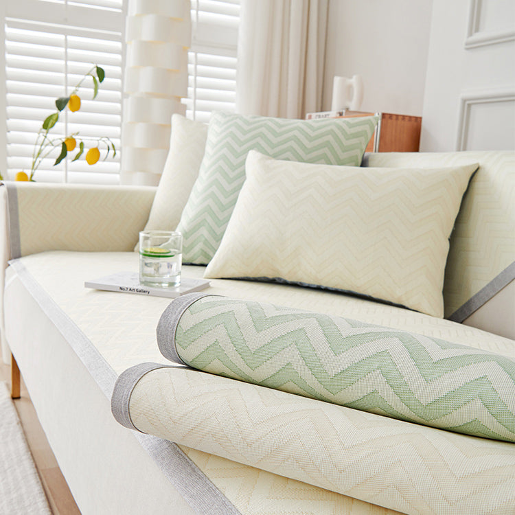 3color wavy line cool sofa cover