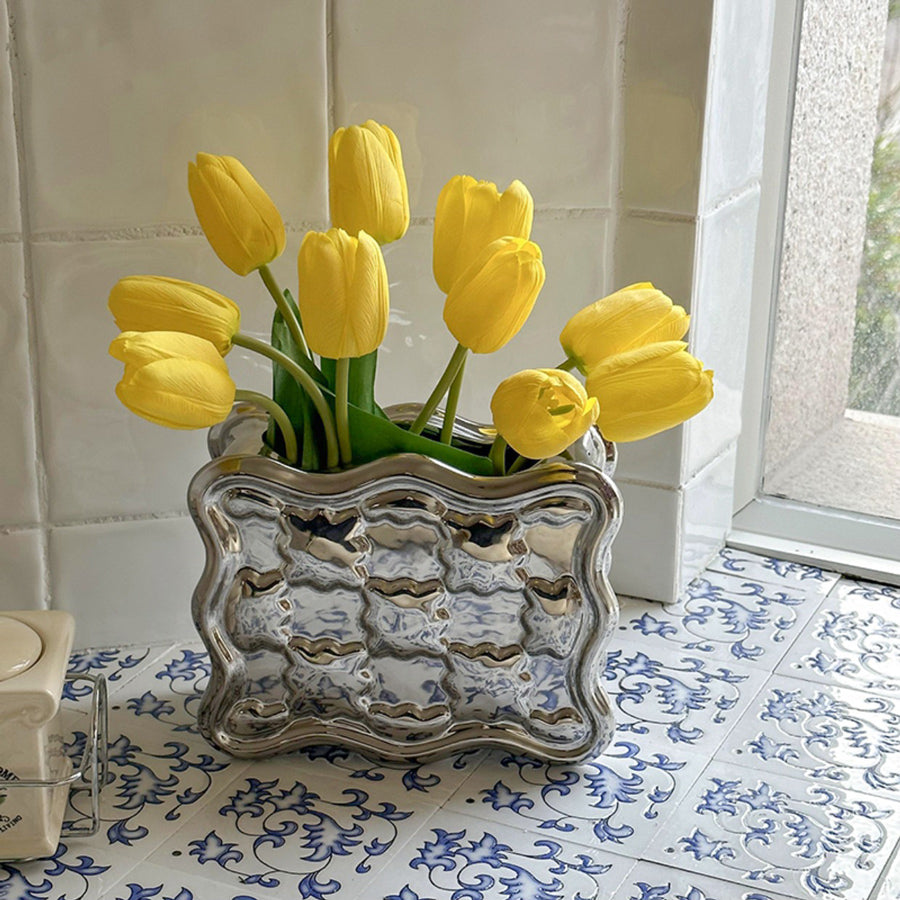 2color european square vase