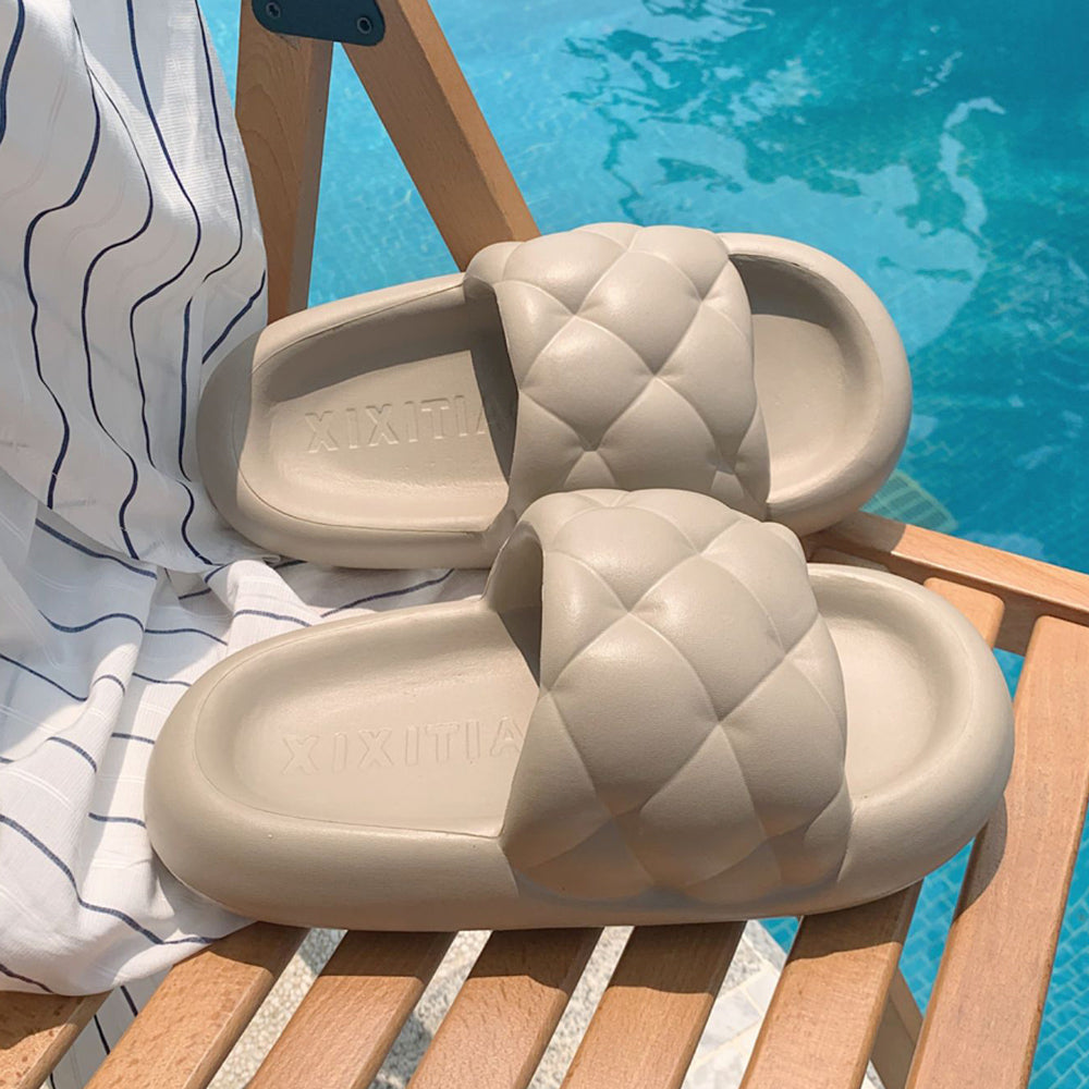 4color quilting rubber room shoes