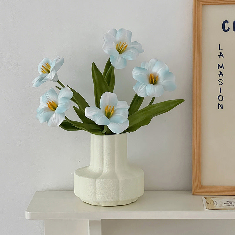 7color flower & retro vase