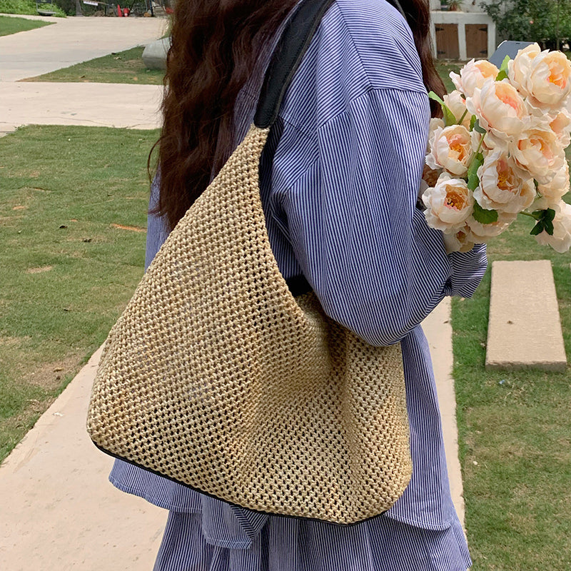 4color inner pouch straw bag