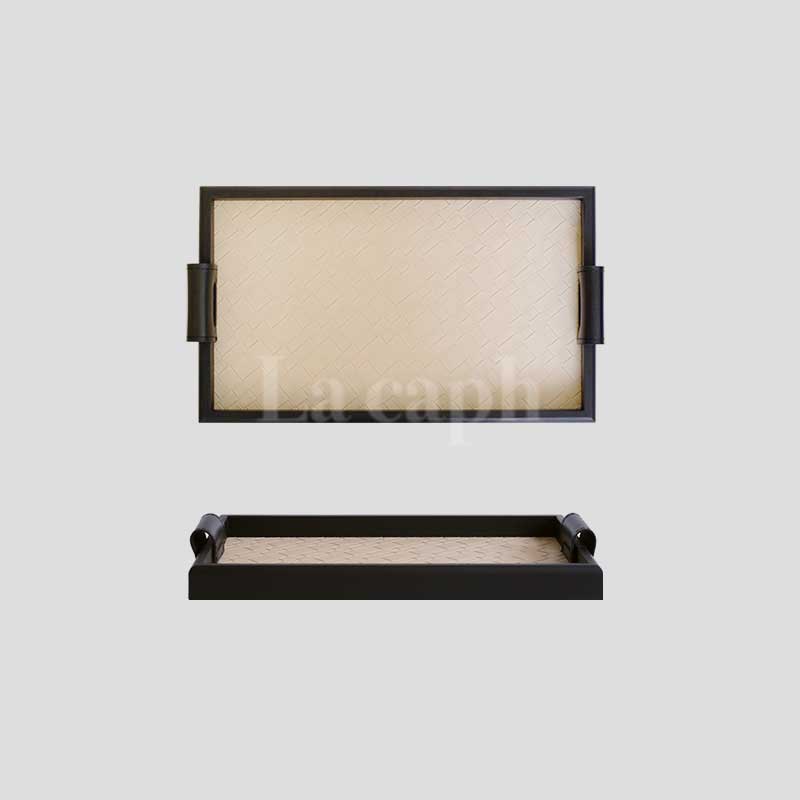 leather knit accessory tray (2colors)