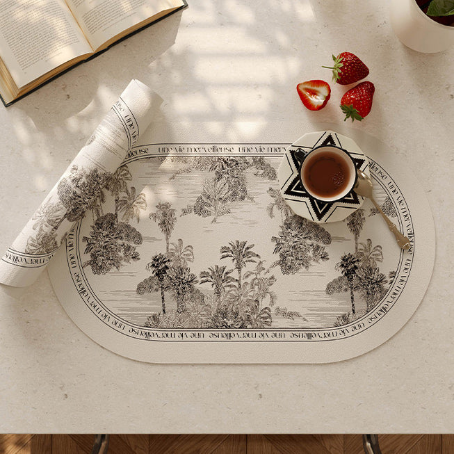 black glorious tree place mat