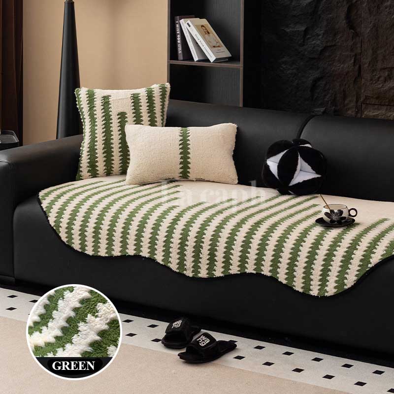 fluffy stripe sofa cover (4colors)