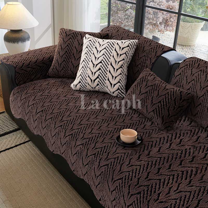 leaf boa sofa cover & cushion cover (6colors)(110×110cm〜)