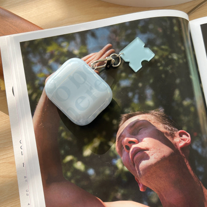 blue puzzle Airpods case