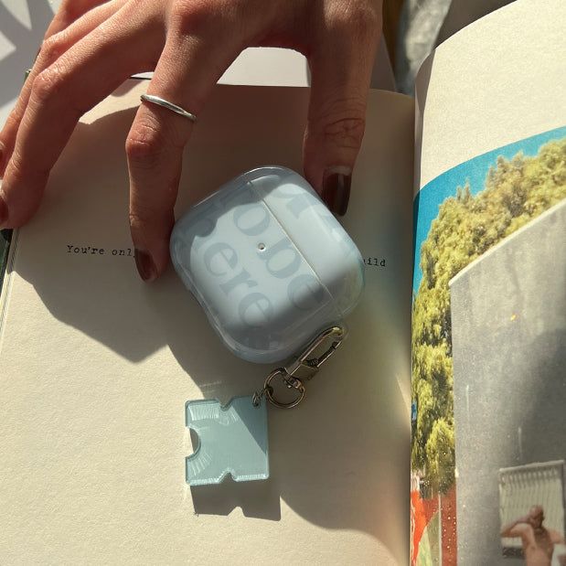 blue puzzle Airpods case