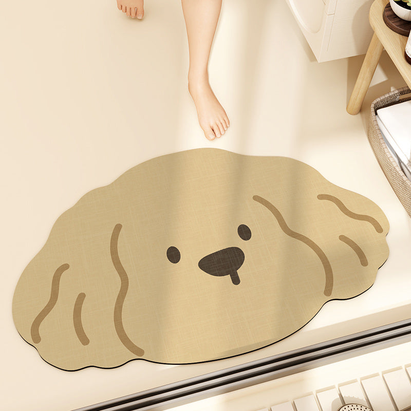 6design animal face bath mat
