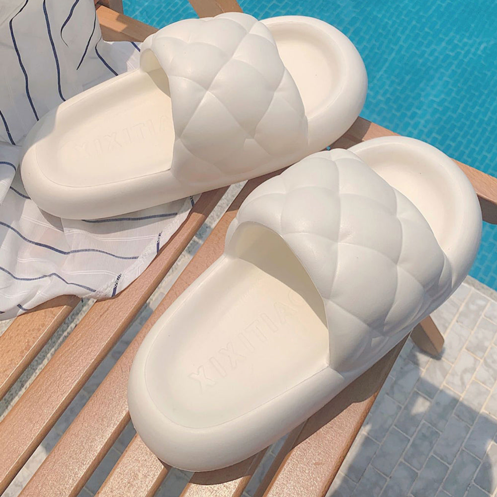 4color quilting rubber room shoes