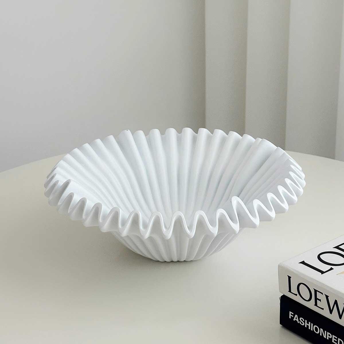 2color pleats fruit tray