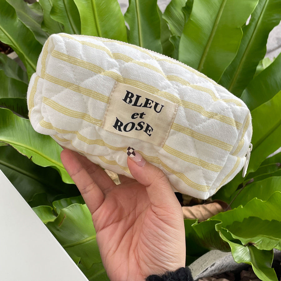 4color pastel border pouch