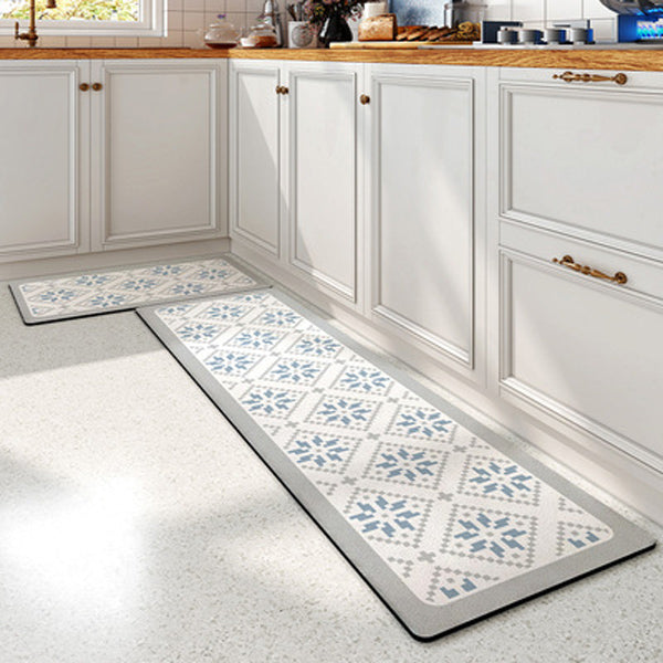 8design blue color kitchen mat