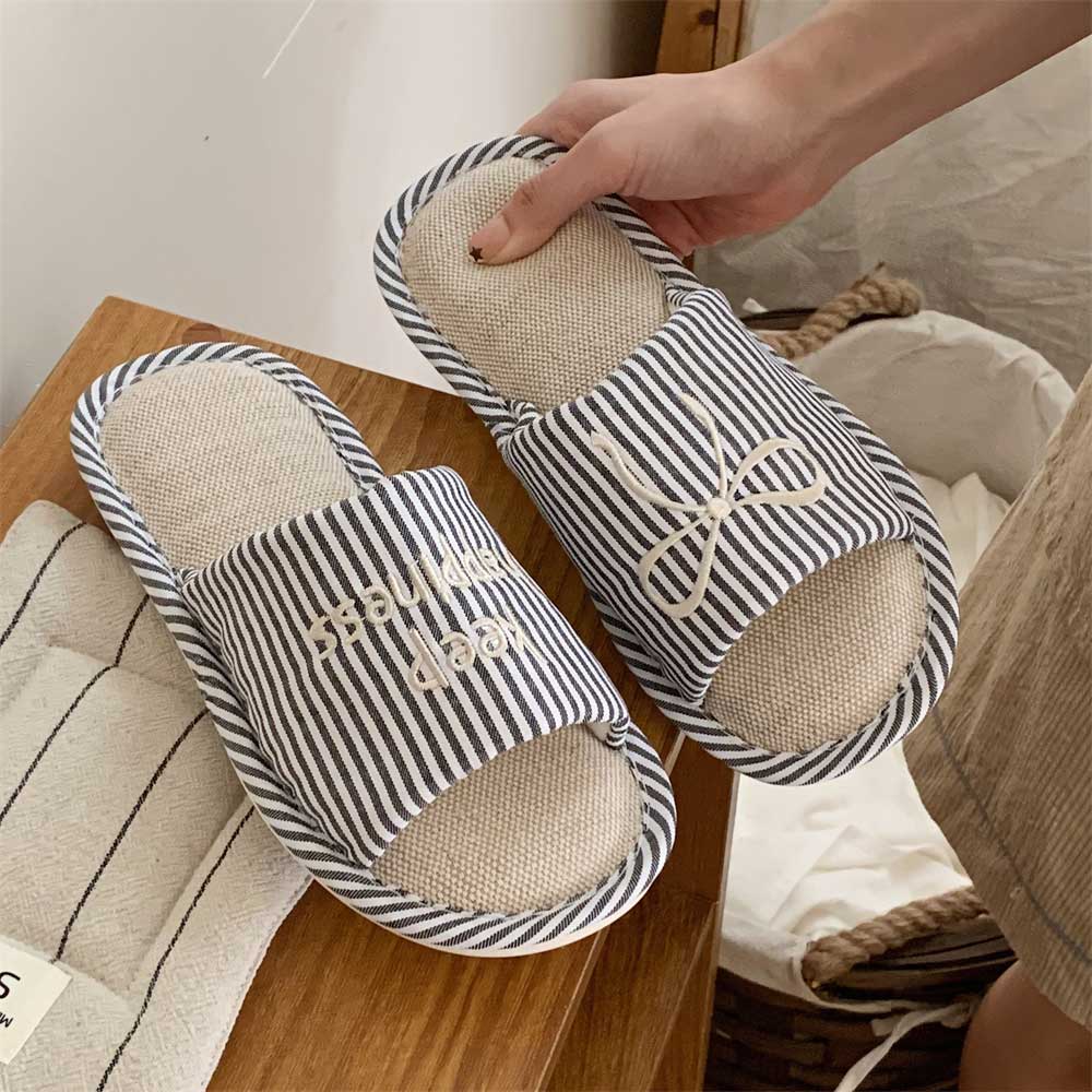 2type ribbon embroidery room shoes