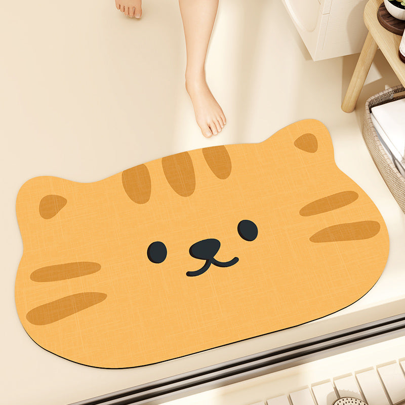 6design animal face bath mat