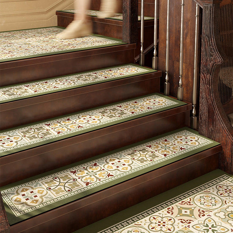 2color flower tile step mat