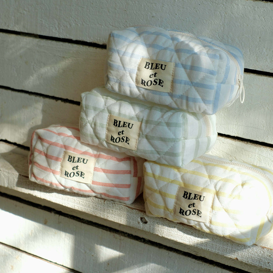 4color pastel border pouch