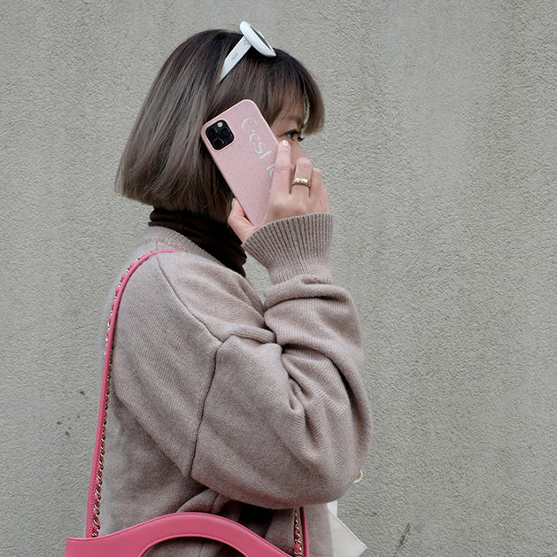 2color stone logo iPhone case