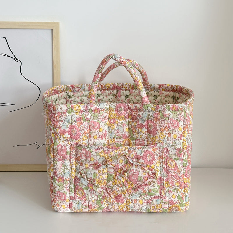 2color quilting flower bag