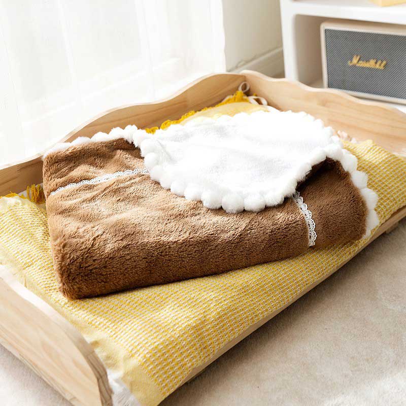 3color fur pet blanket