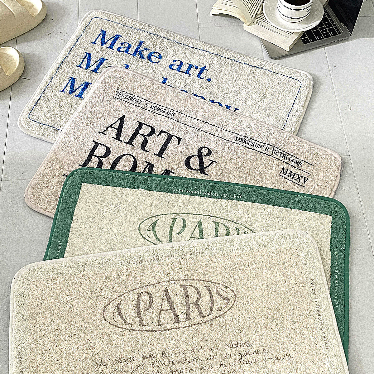 【即納】4design paris letter mini mat
