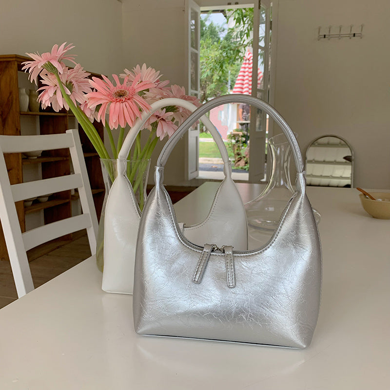 3color leather mini handbag