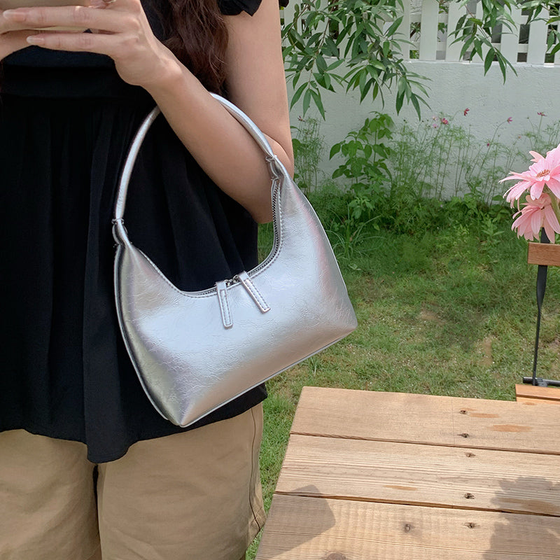3color leather mini handbag