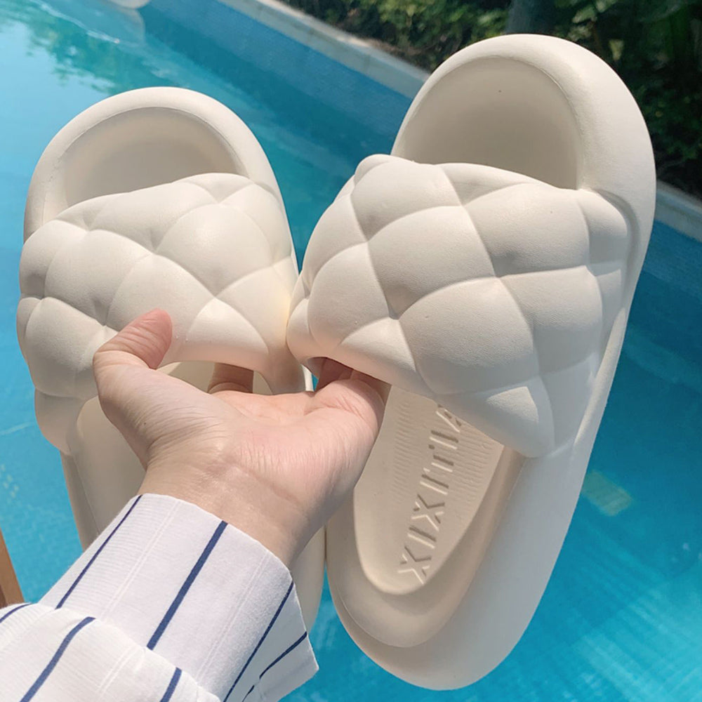 4color quilting rubber room shoes