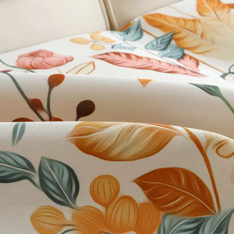 3design summer orange botanical sofa cover