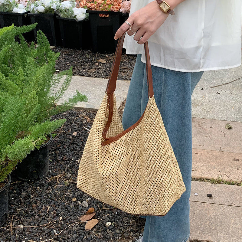 4color inner pouch straw bag
