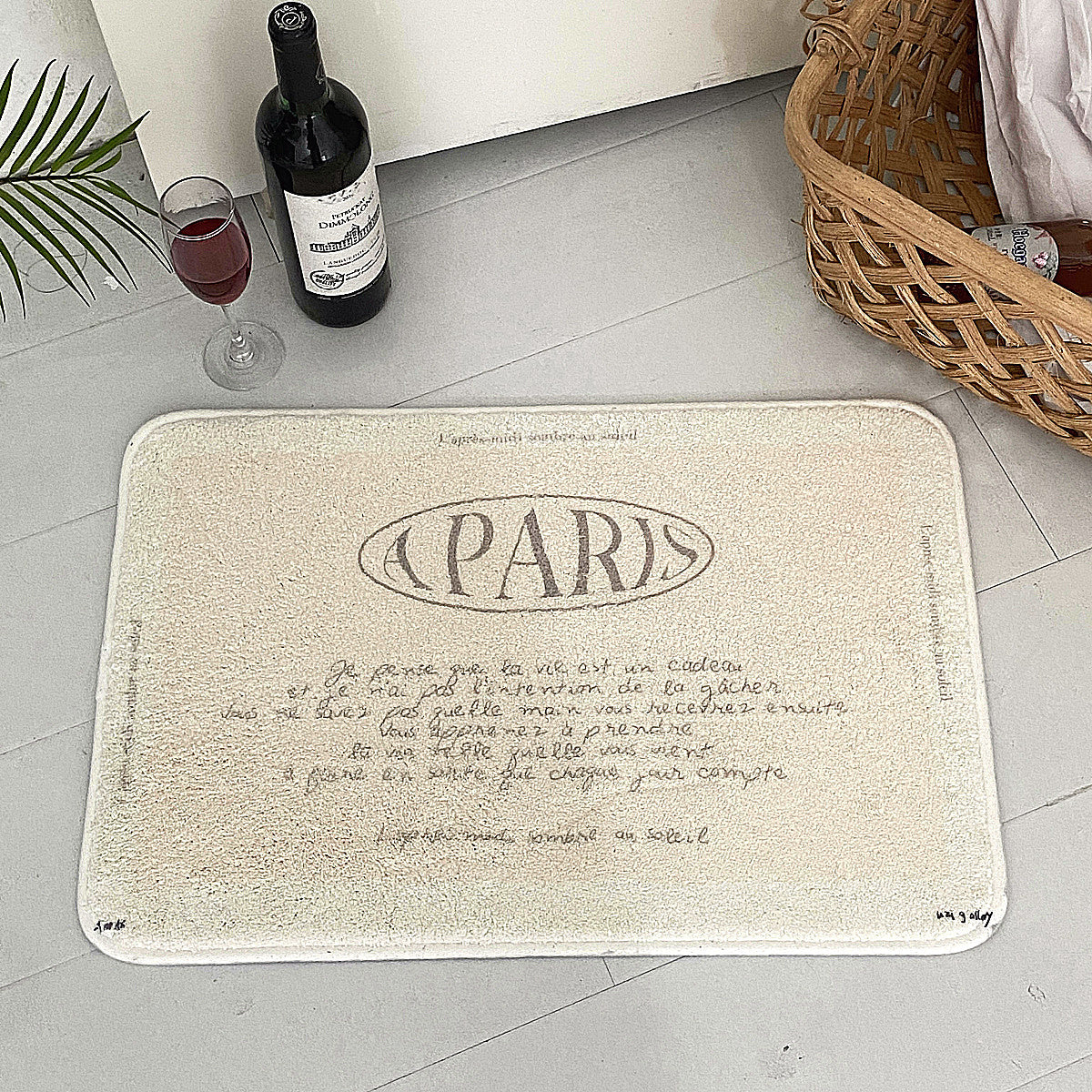 【即納】4design paris letter mini mat