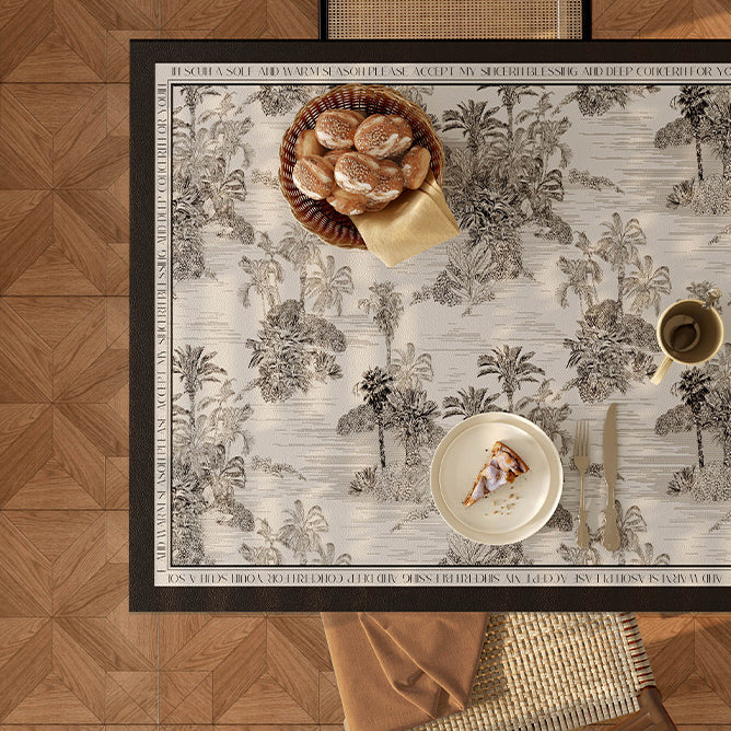 black glorious tree table mat