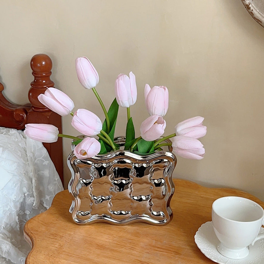 2color european square vase