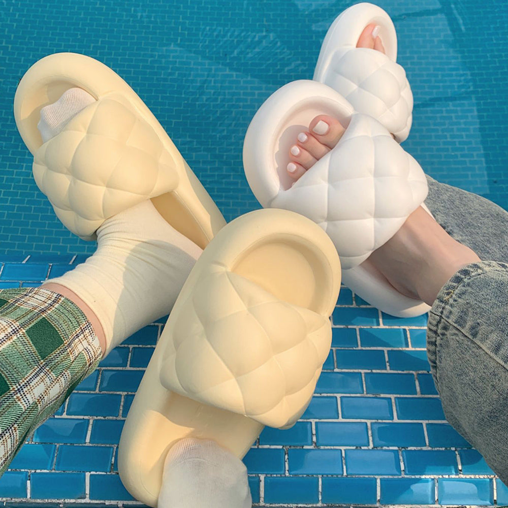 4color quilting rubber room shoes