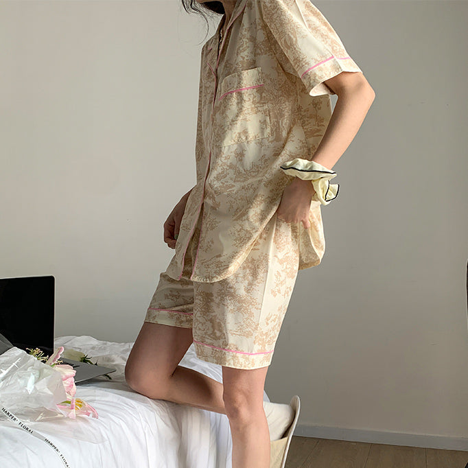 shadow print roomwear