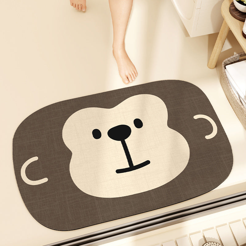 6design animal face bath mat