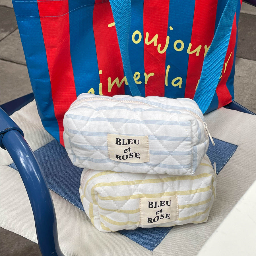 4color pastel border pouch