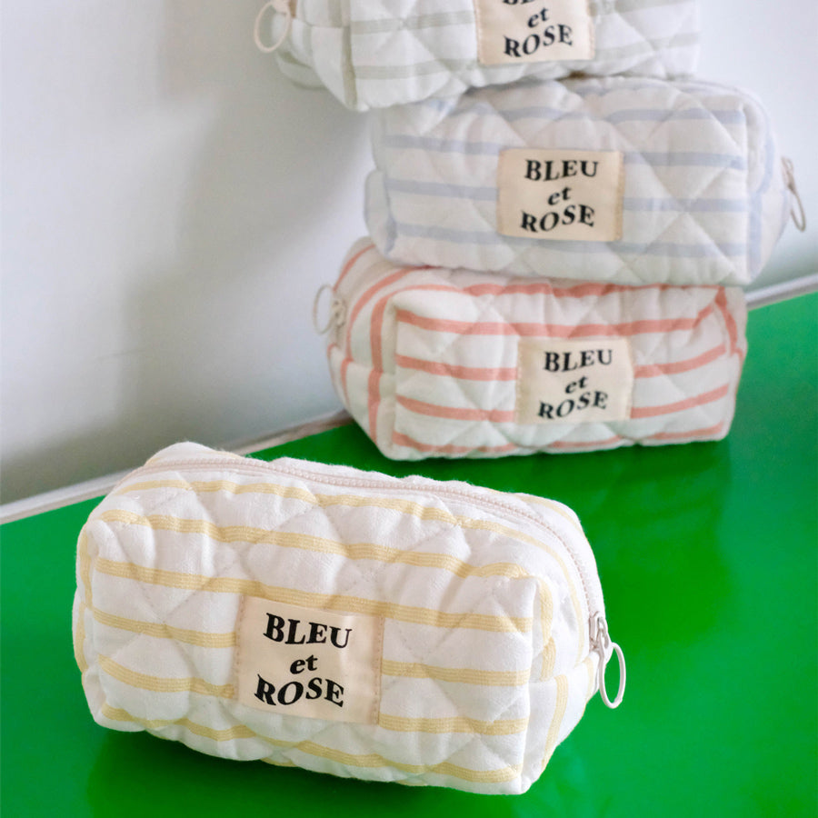 4color pastel border pouch