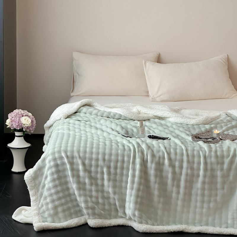 5color 3D boa blanket