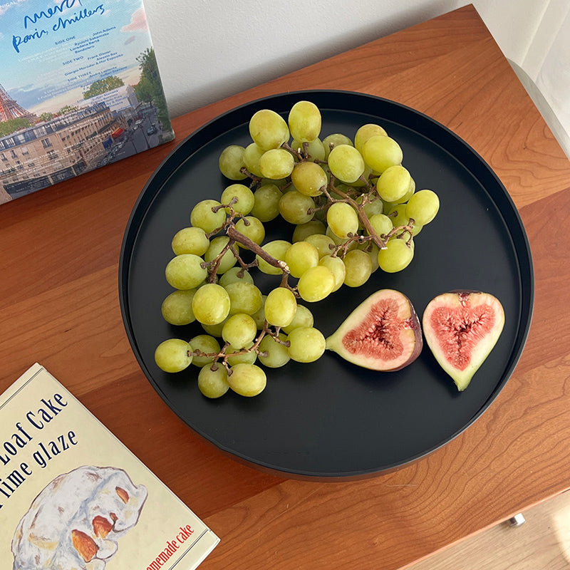 2color round tall tray