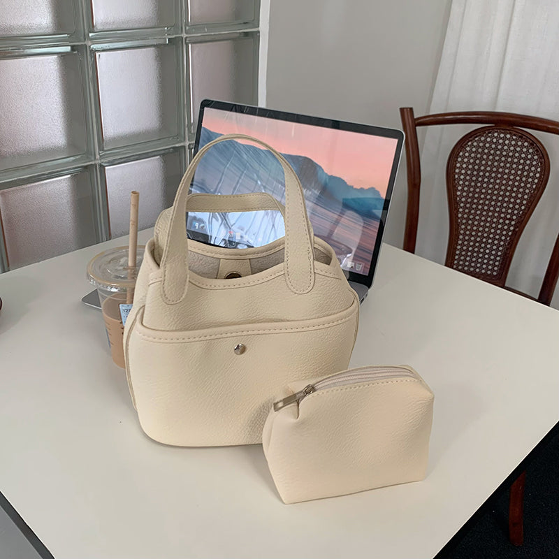 3color autumn mini leather bag