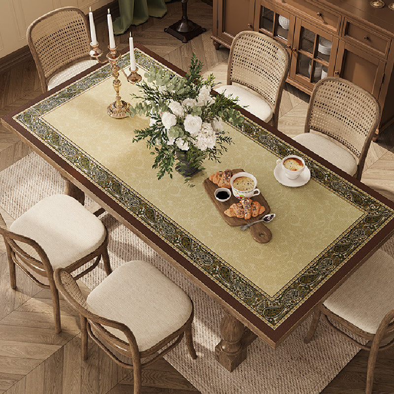 green blooming table mat