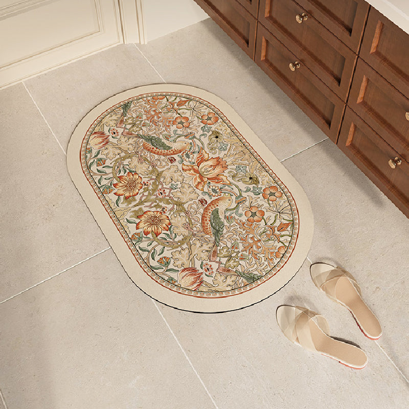 2design flower elegant bath mat