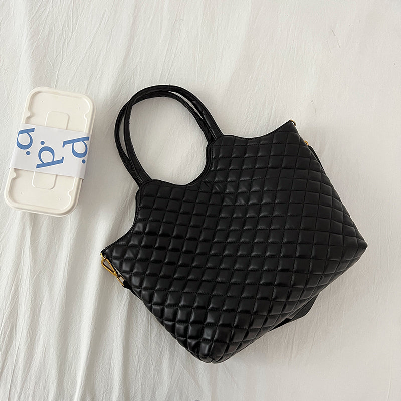 black 2way quilting totebag