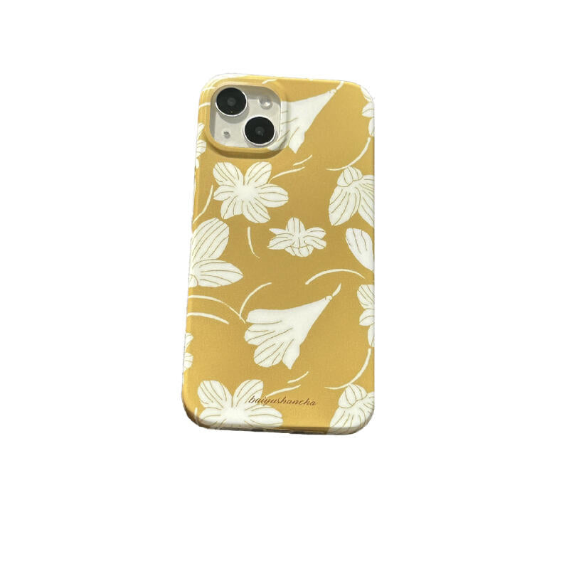 yellow simple flower iPhone case