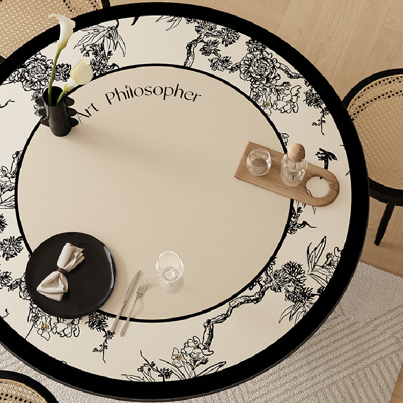 art philosopher logo round table mat