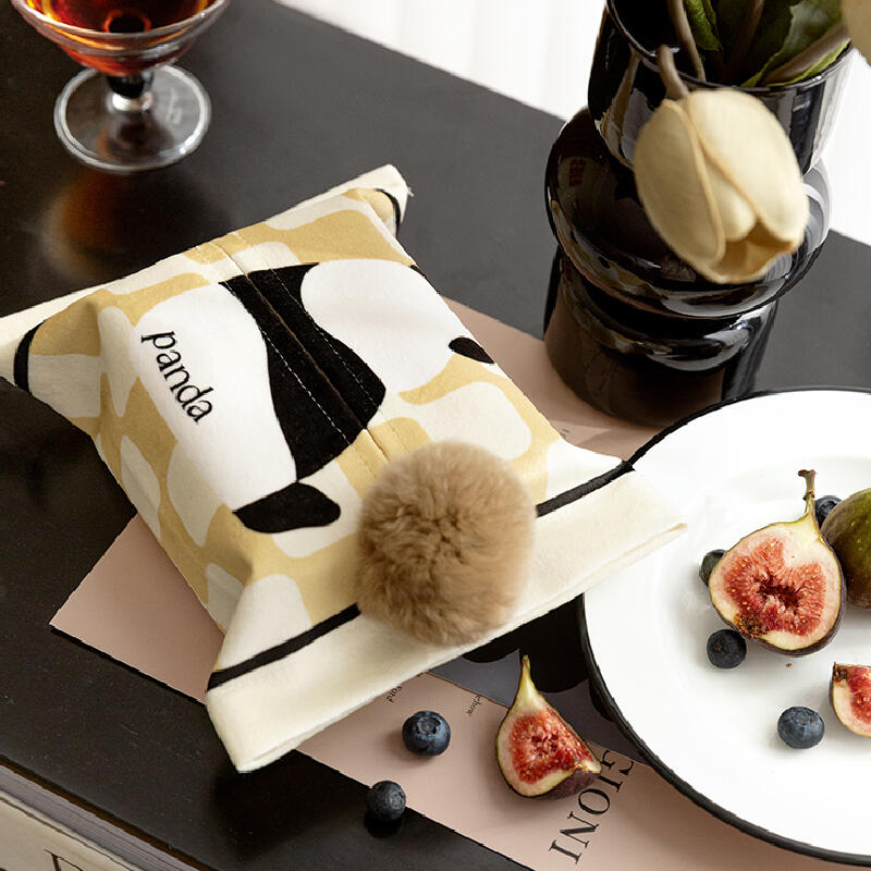 2design panda check tissue case