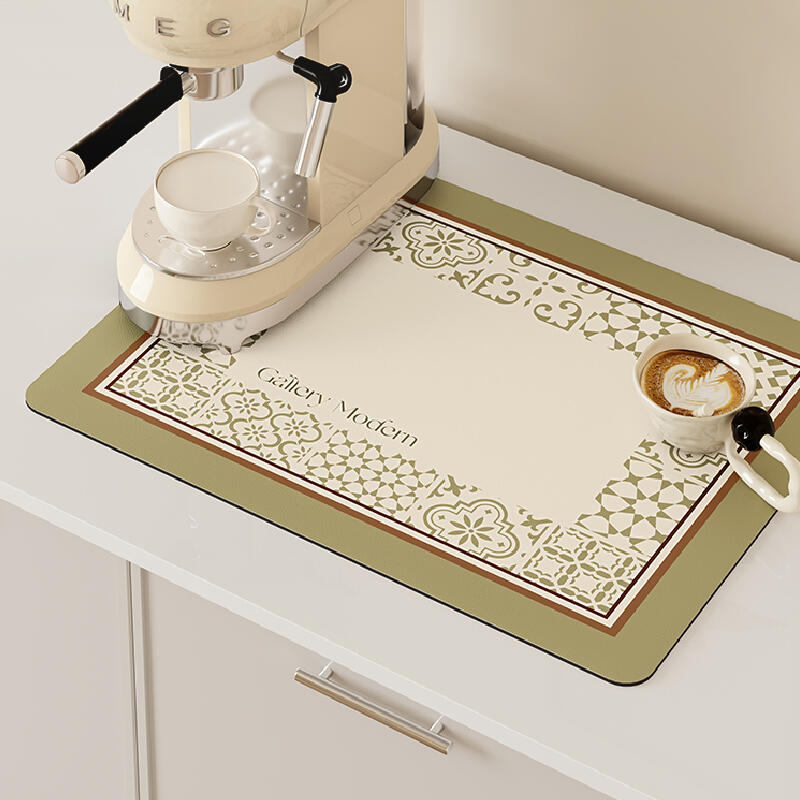 light green modern sink mat